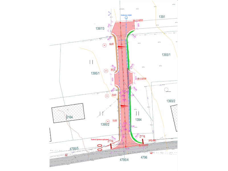 Příjezdová komunikace k RD, p.č. 1391, Mosty u Jablunkova