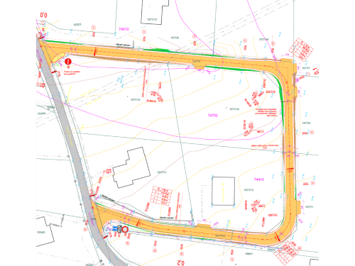 Komunikace k rodinným domům, lokalita Dolní Žukov